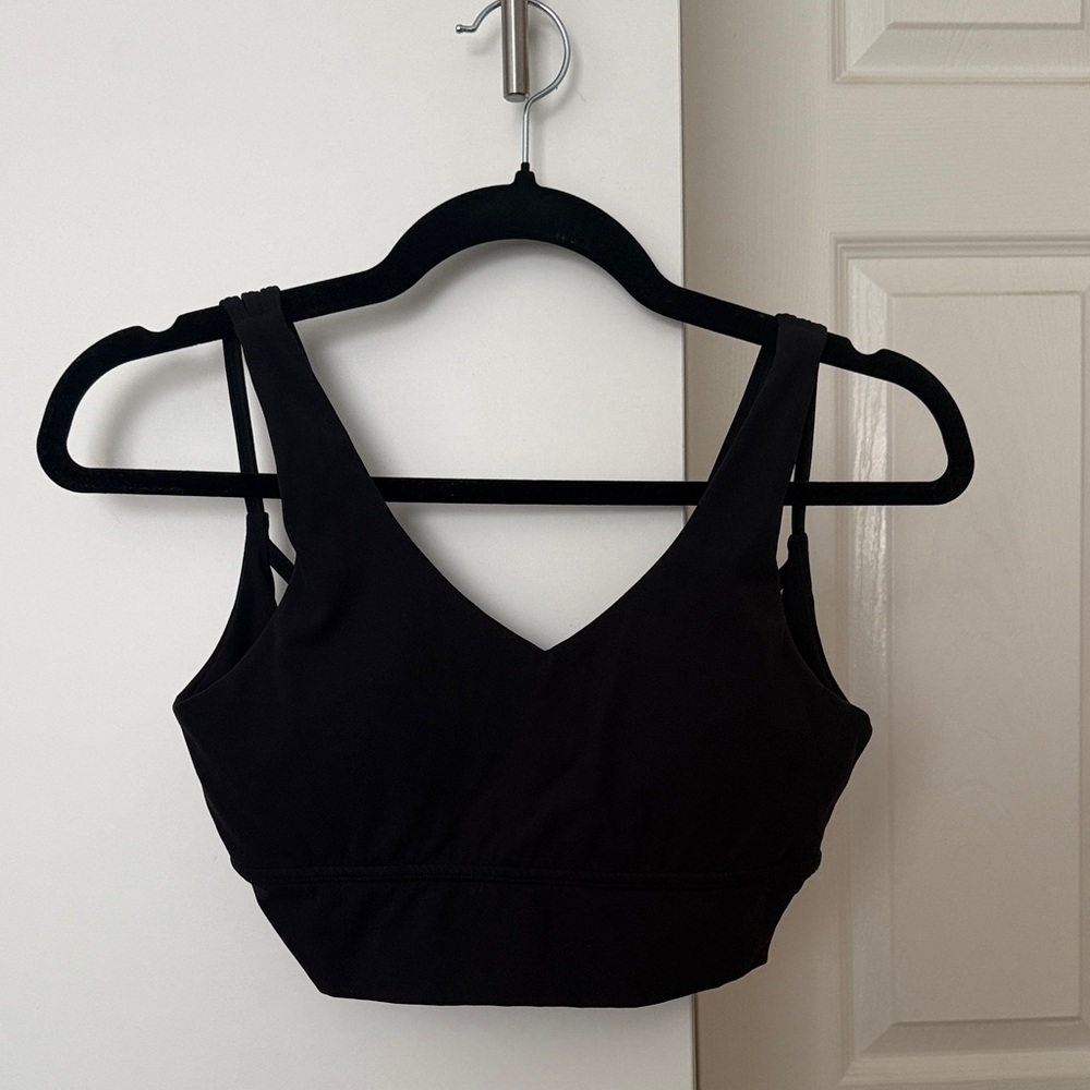 BuffBunny Black V-Neck Sports Bralette